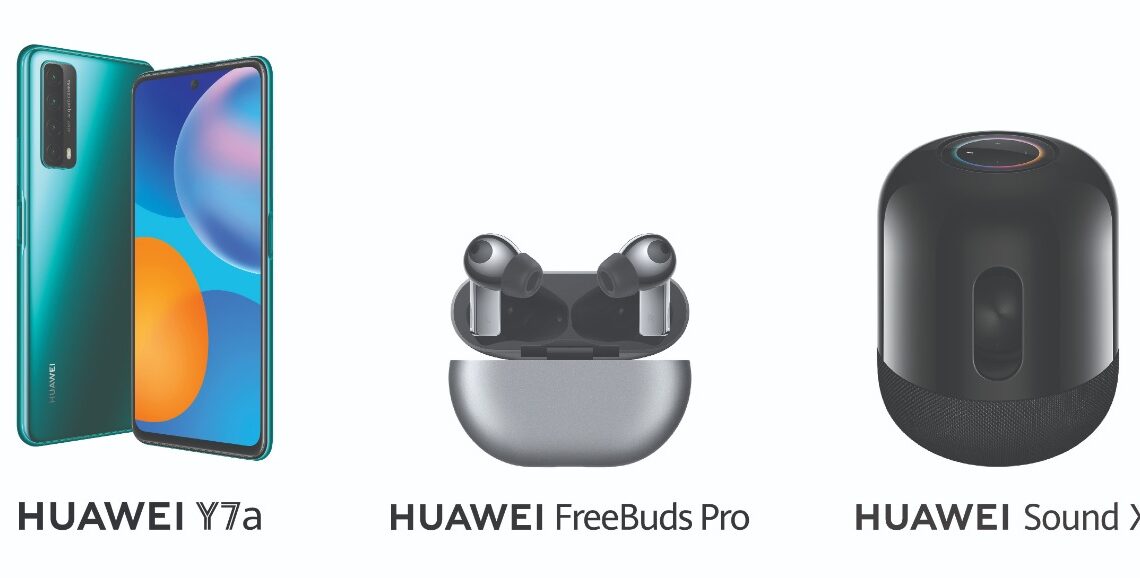 Huawei Y7a, Huawei FreeBuds Pro, Huawei Sound X for an all-inclusive life