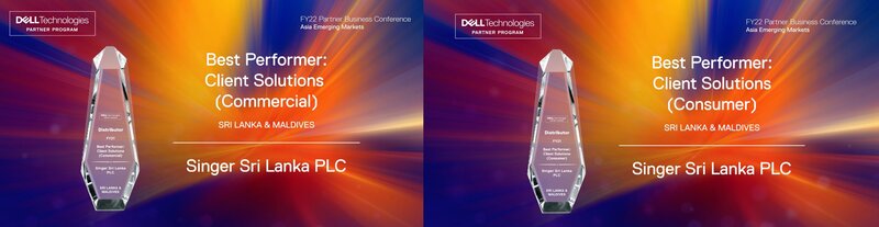 Singer clinches two awards at Dell Partner Business Conference FY22 for Asia Emerging Markets