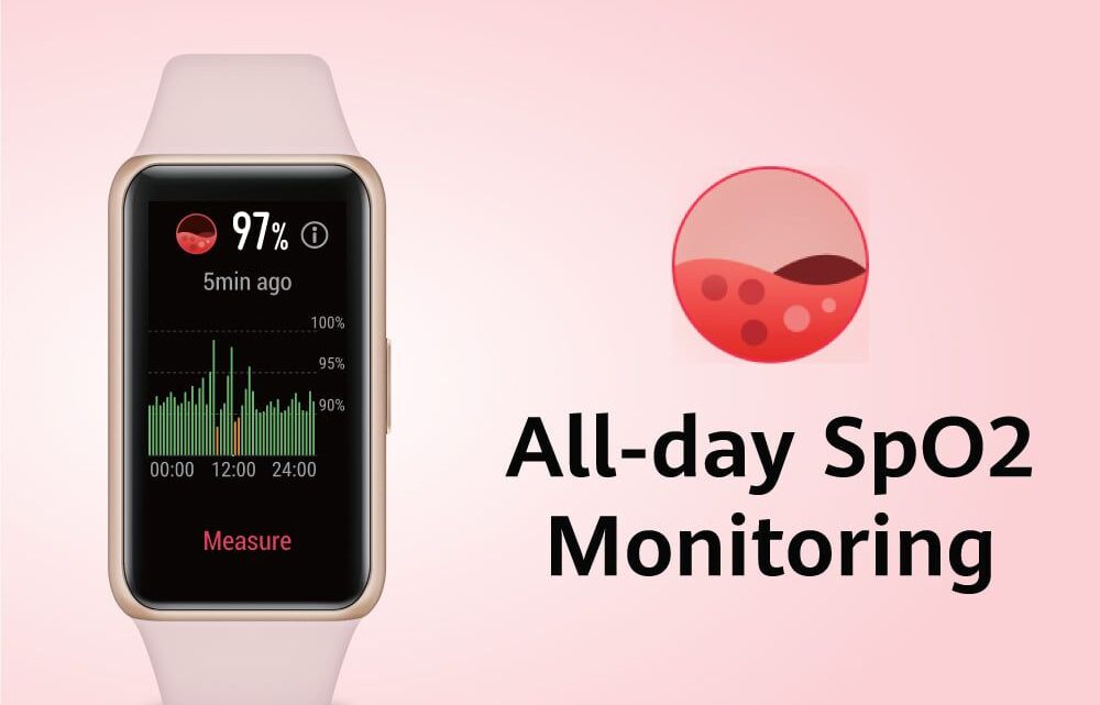 SpO2 monitoring තාක්ෂණය සහිත Huawei Watch GT2 Pro සහ HUAWEI Band 6