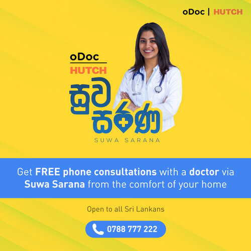 oDoc – HUTCH Suwa Sarana to support the pandemic response by providing free telemedicine services to all Sri Lankans
