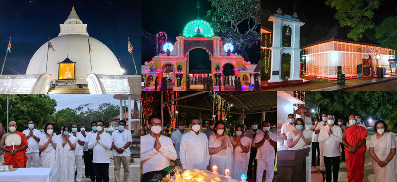 Swadeshi Khomba illuminates Kiri Vehera & Ruhunu Maha Kataragama Devalaya at Kataragama for the 20th consecutive year.