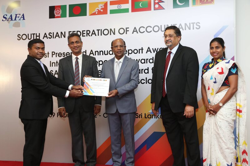Singer (Sri Lanka) PLC honoured at the 25th Best Presented Annual Reports of the South Asian Federation of Accountants
