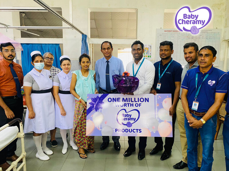 Baby Cheramy generously presents one million worth of baby care products to  Sri Lanka’s newest sextuplets for a year