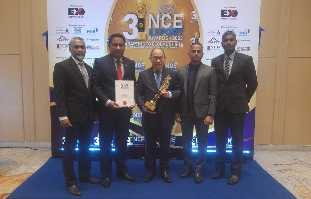 Ocean Lanka Triumphs at NCE Export Awards with the Prestigious Gold Award