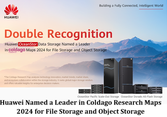 Dual Leadership Recognition Huawei Named a Leader in Coldago Research Maps 2024 for File Storage and Object Storage