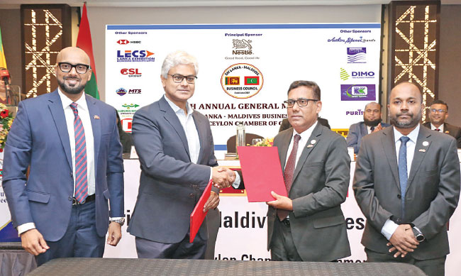 The Ceylon Chamber of Commerce, Maldives Business Chamber sign MoU to expand bilateral business opportunities