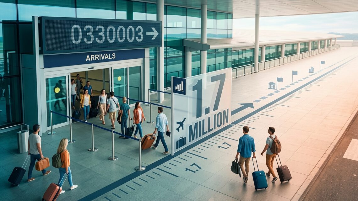 Tourism crosses 1.7 m arrivals, but remains behind 2025 pace